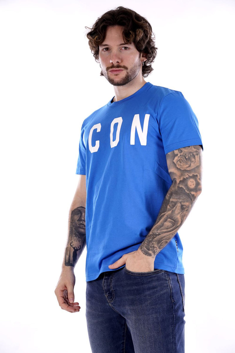 SUN68 T-Shirt Uomo Logo Fluo T34125 Nera Manica Bordi macrologo Cotone