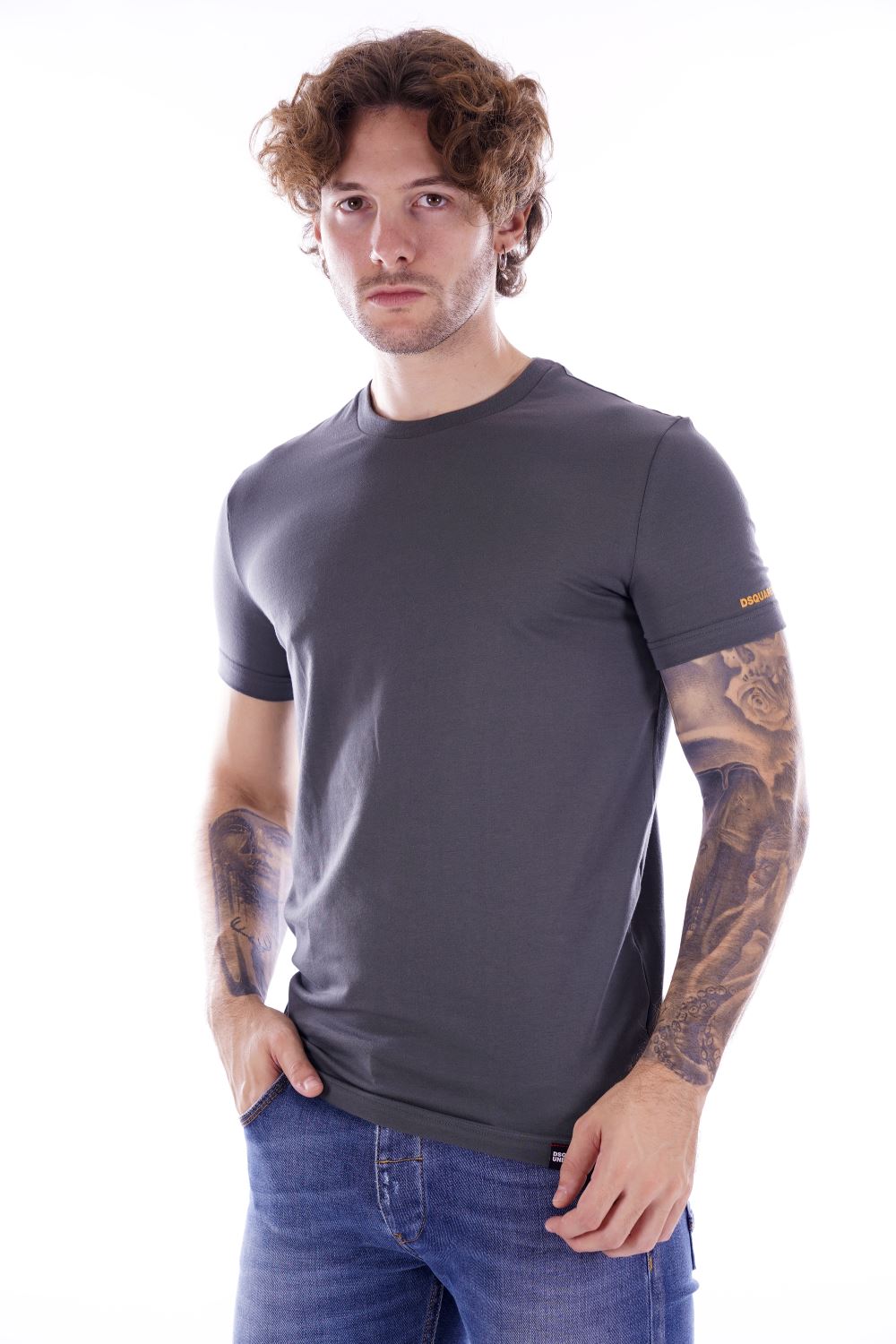 Dsquared2 T-shirt Grigia Da Uomo