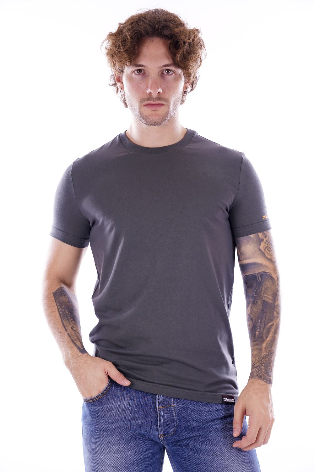 Dsquared2 T-shirt Grigia Da Uomo