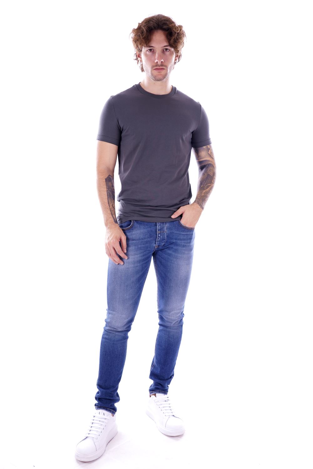 Dsquared2 T-shirt Grigia Da Uomo