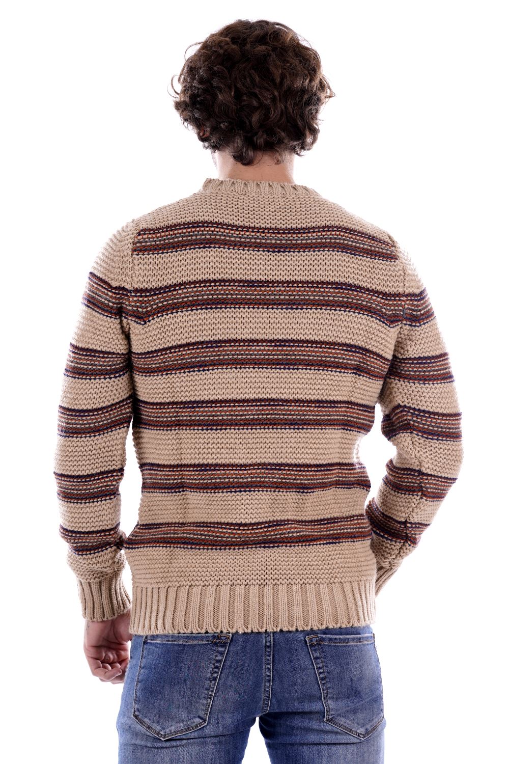 Gianni Lupo Maglione Beige Da Uomo