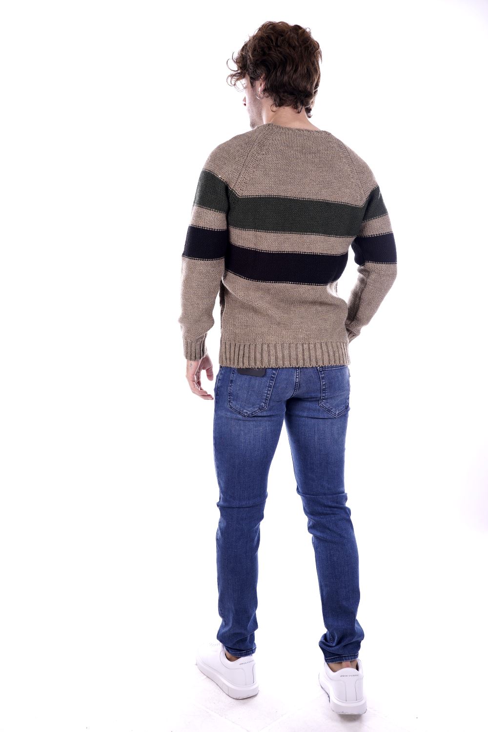 Gianni Lupo Maglione Beige Da Uomo