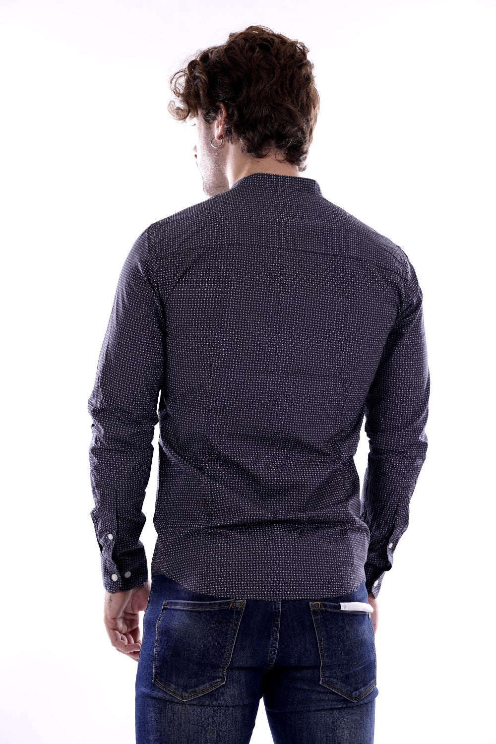 Gianni Lupo Camicia Grigia Da Uomo