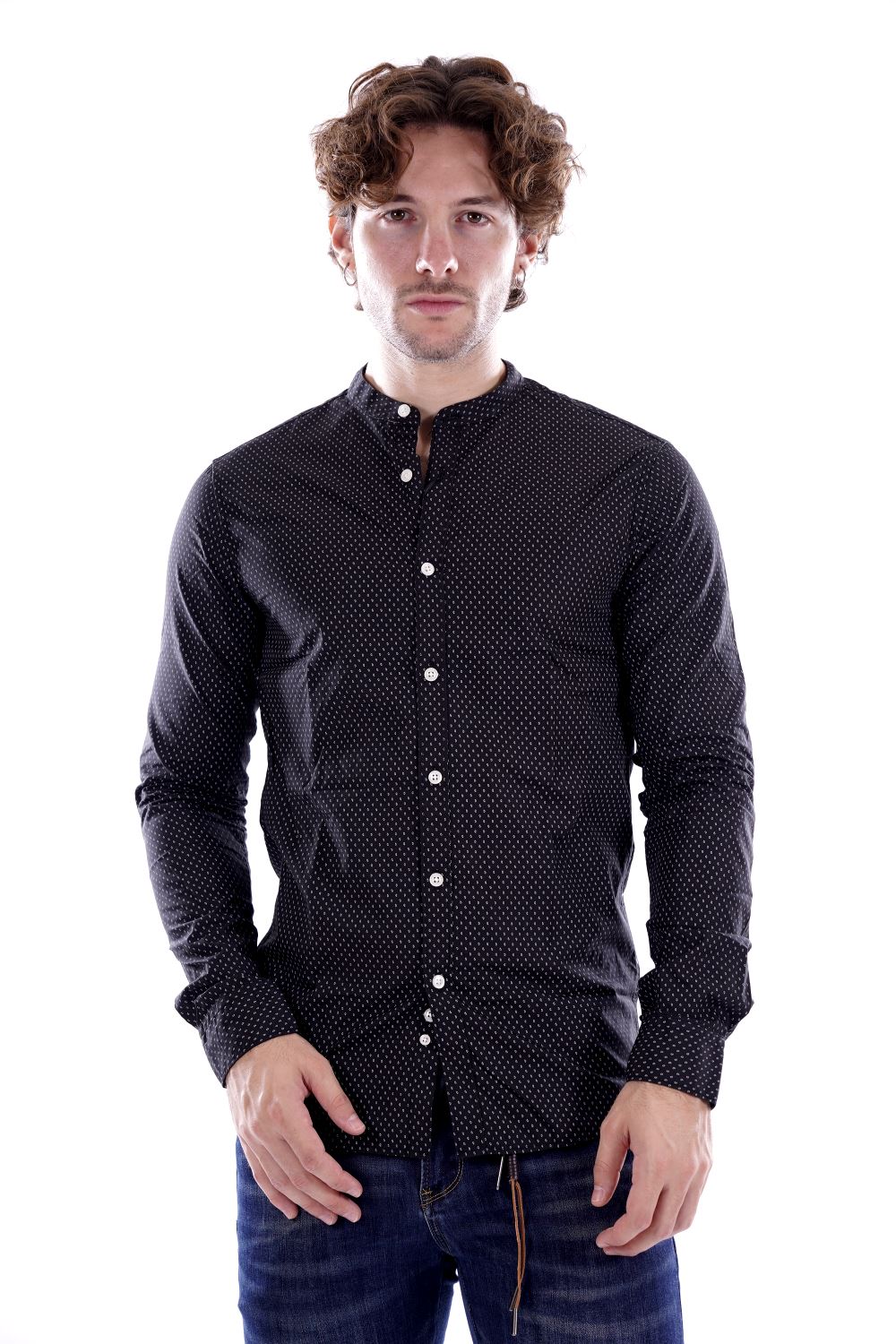 Gianni Lupo Camicia Nera Da Uomo