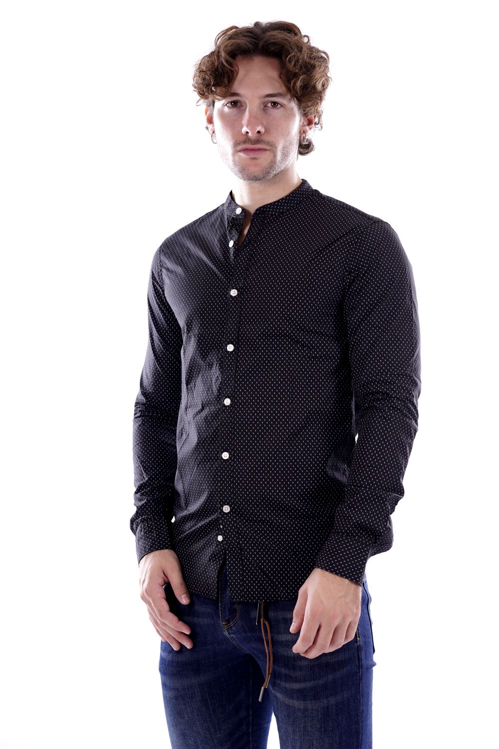 Gianni Lupo Camicia Nera Da Uomo