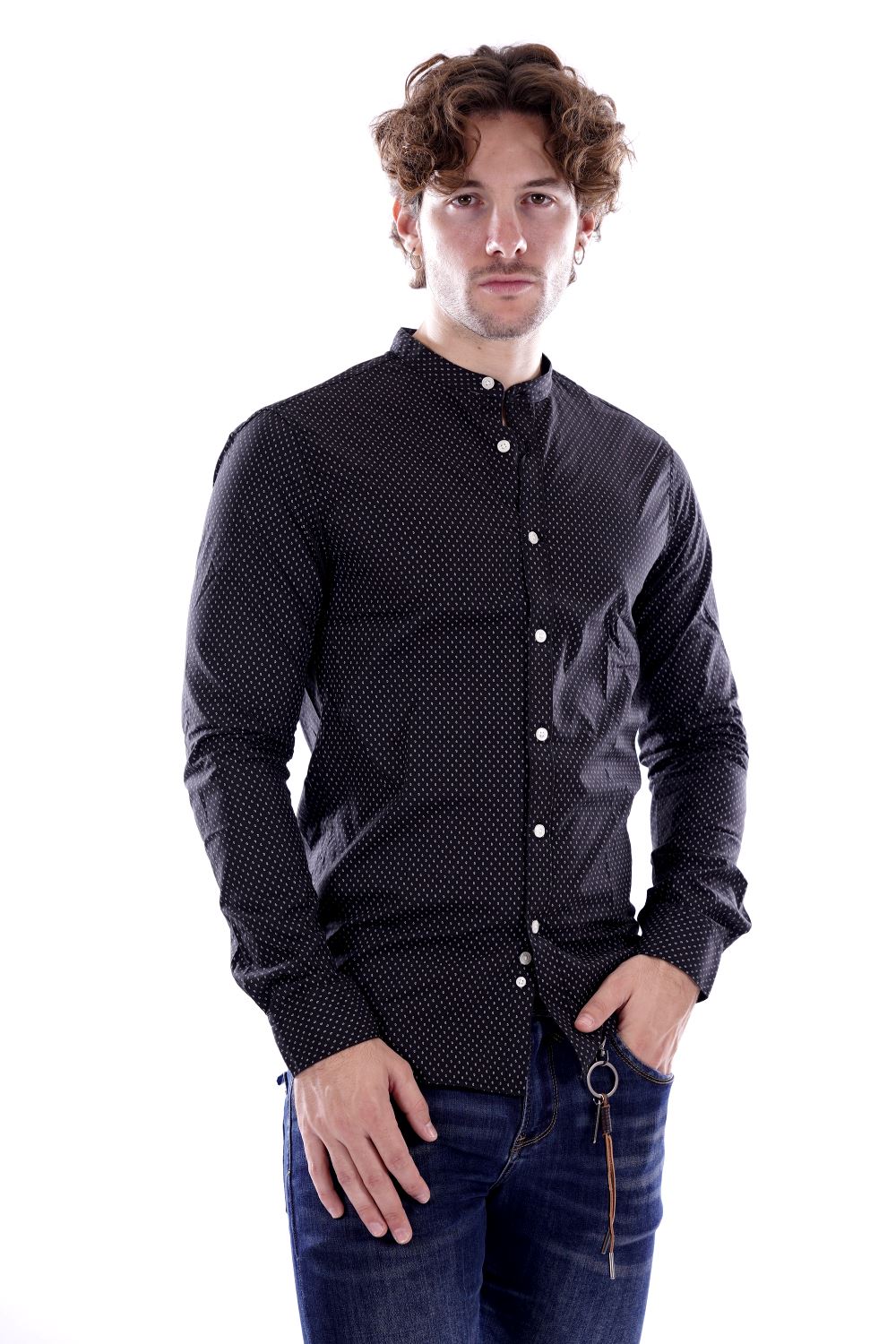 Gianni Lupo Camicia Nera Da Uomo