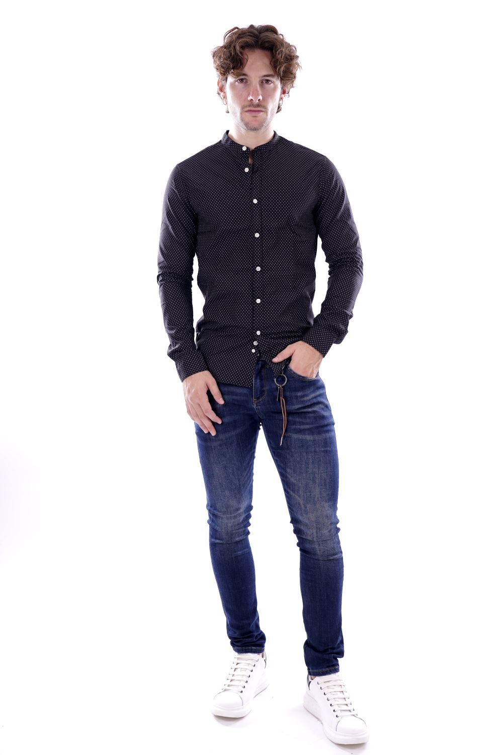 Gianni Lupo Camicia Nera Da Uomo
