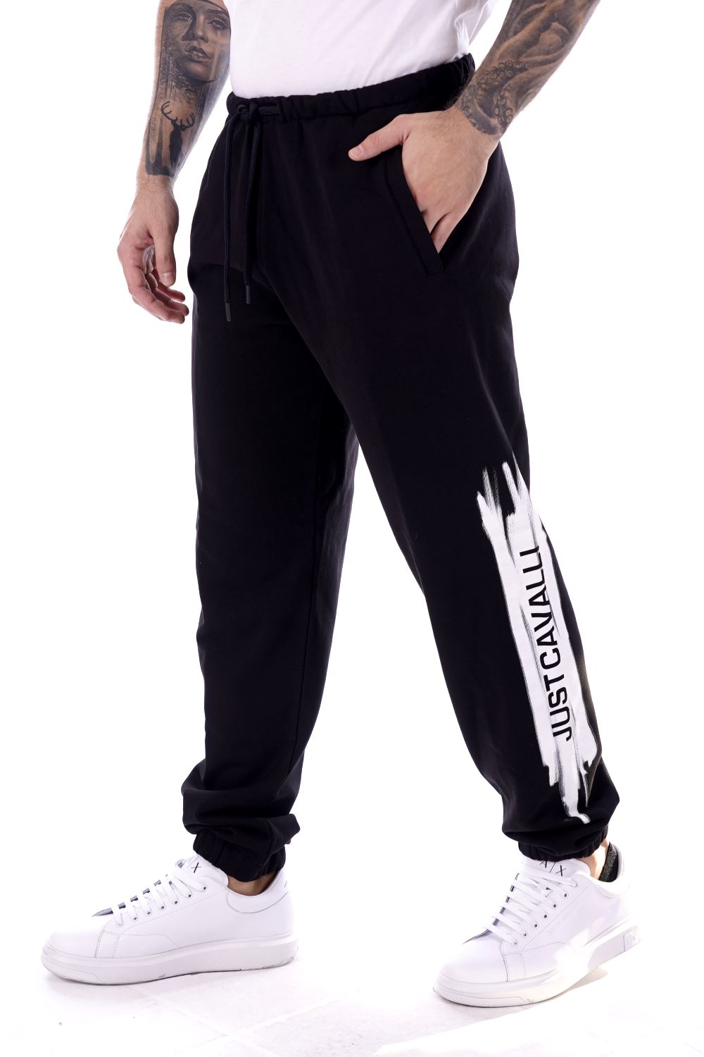 Cavalli Pantalone Nero Da Uomo