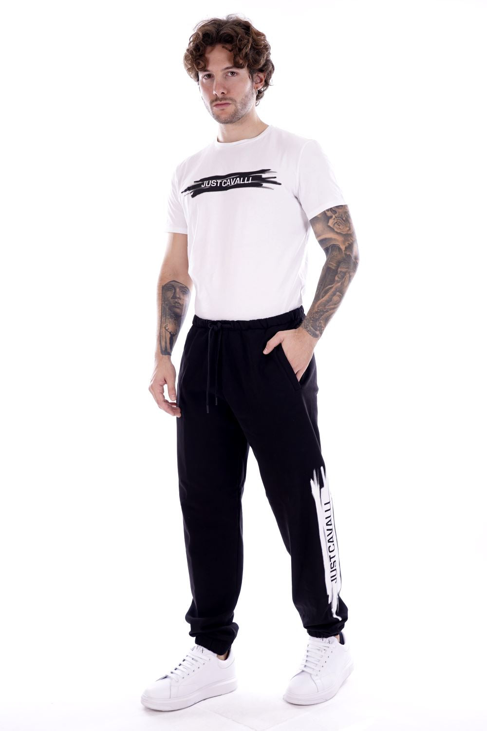 Cavalli Pantalone Nero Da Uomo