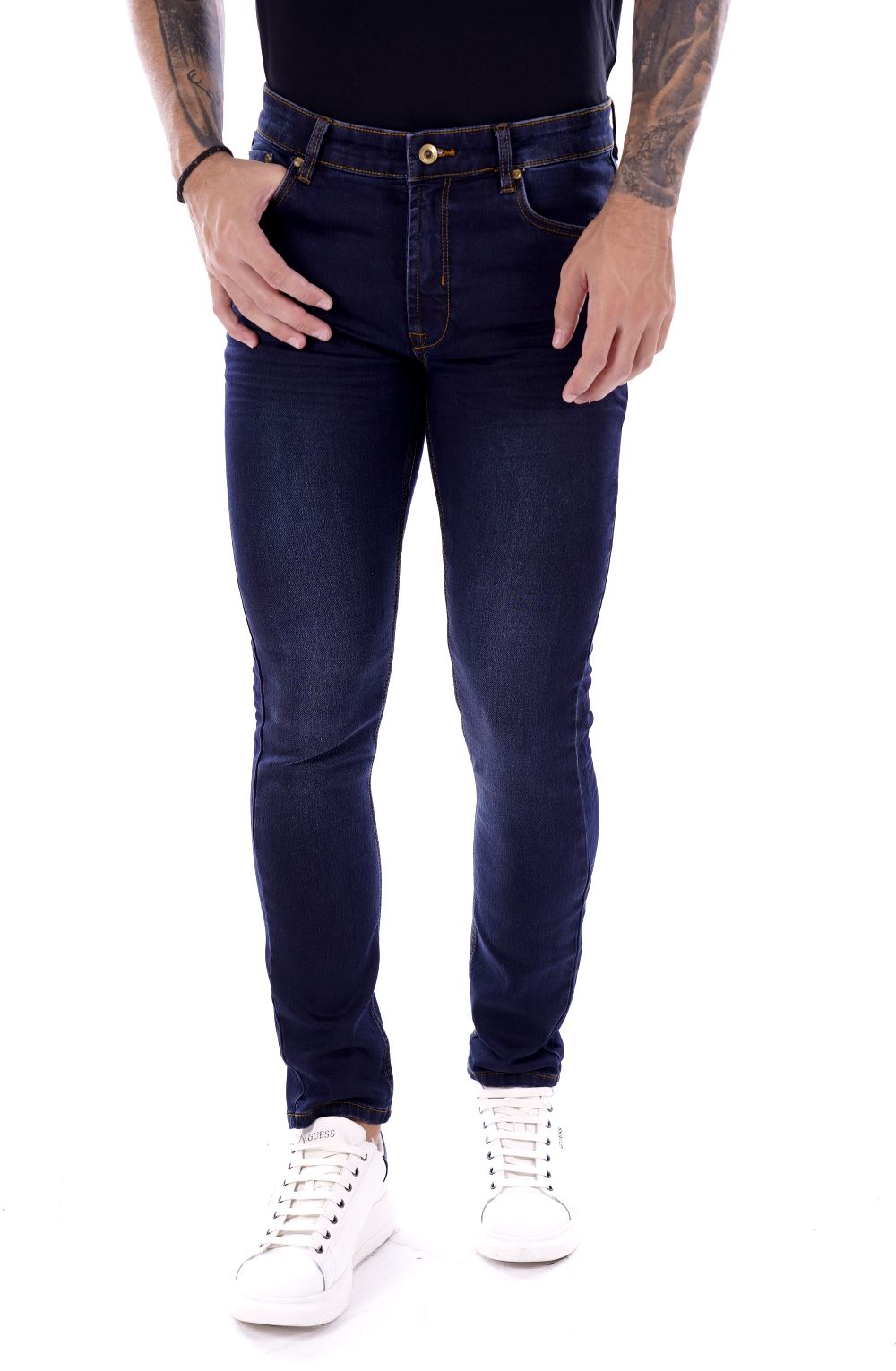 Solid Pantalone Jeans Da Uomo