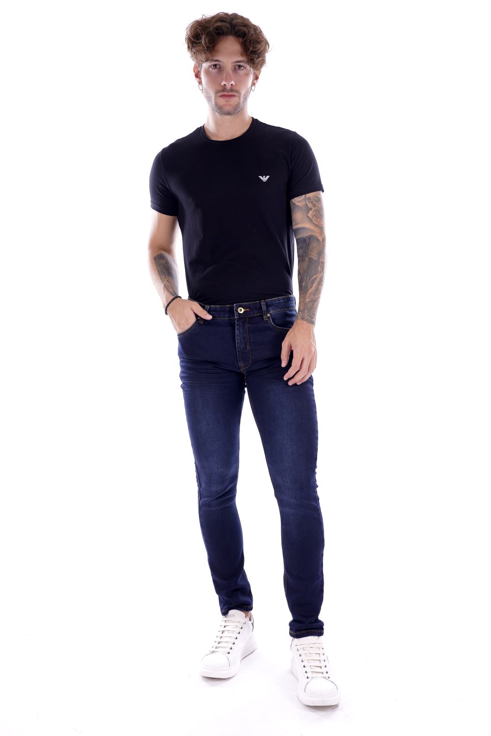 Solid Pantalone Jeans Da Uomo