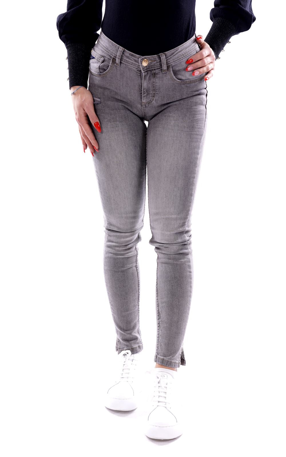 Yes Zee Pantalone Jeans Da Donna