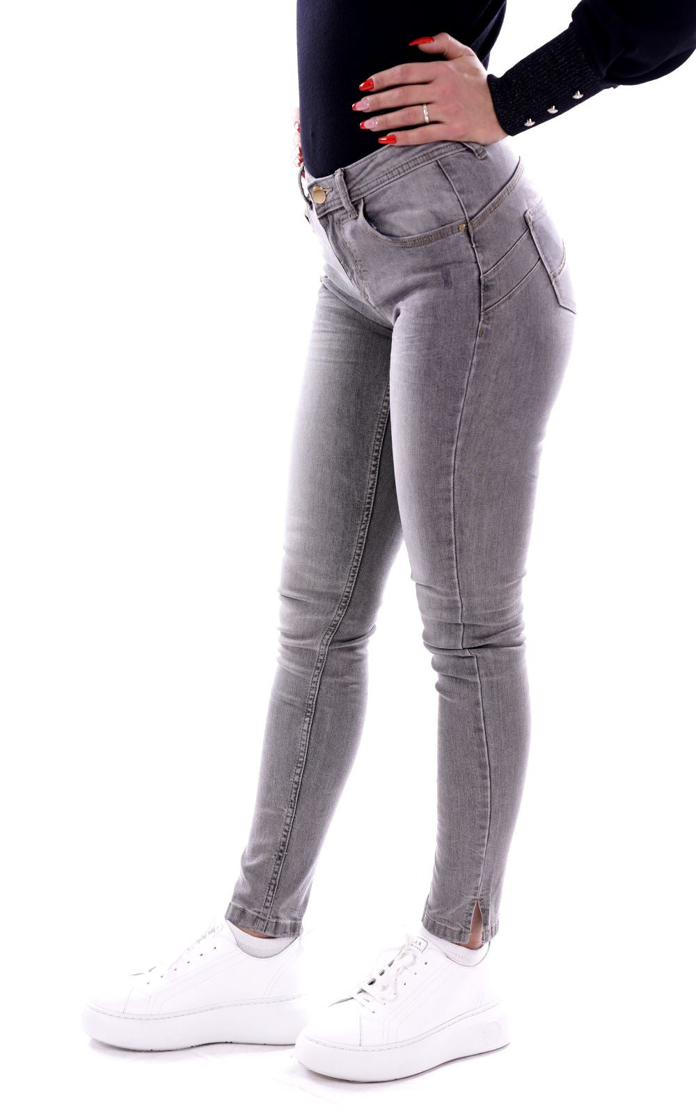 Yes Zee Pantalone Jeans Da Donna