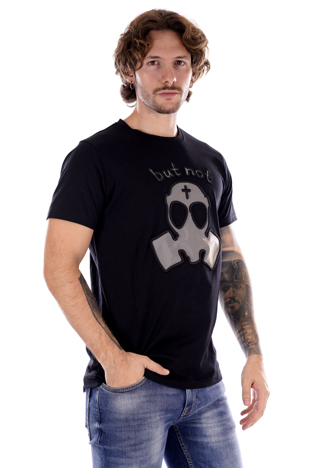 But Not T-shirt Nera Da Uomo