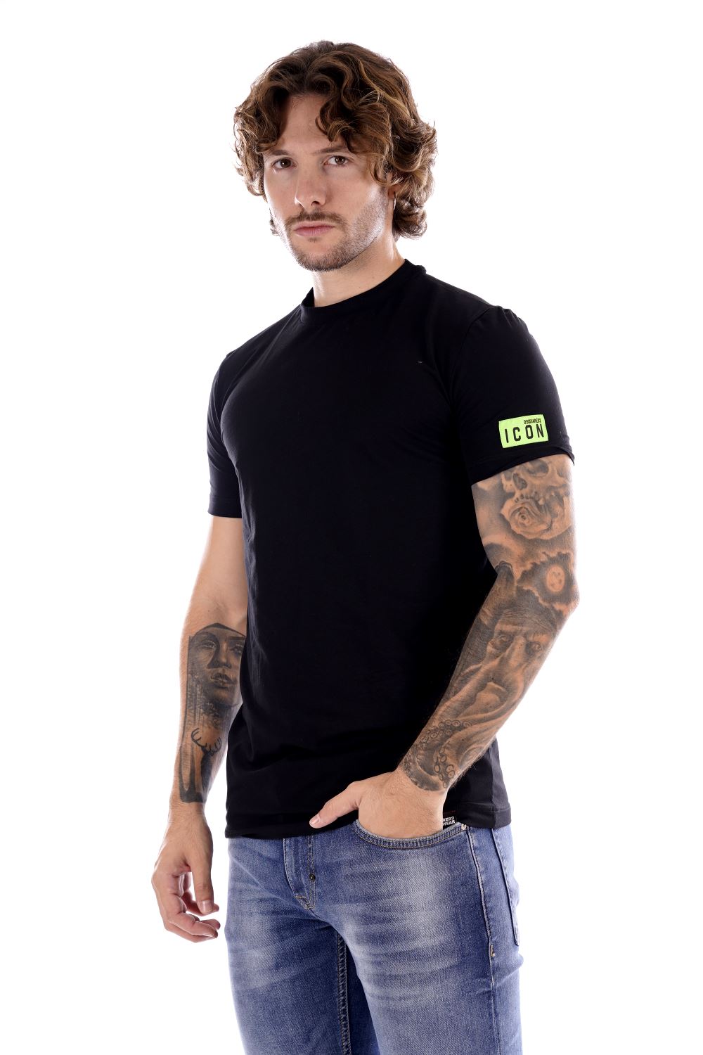 Dsquared2 T-Shirt Nera Da Uomo