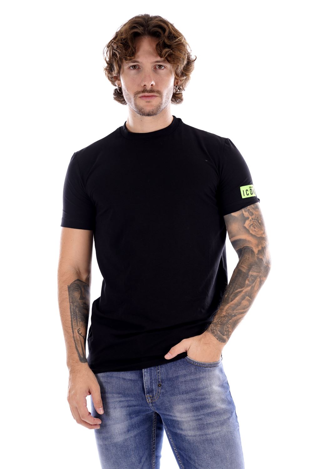 Dsquared2 T-Shirt Nera Da Uomo
