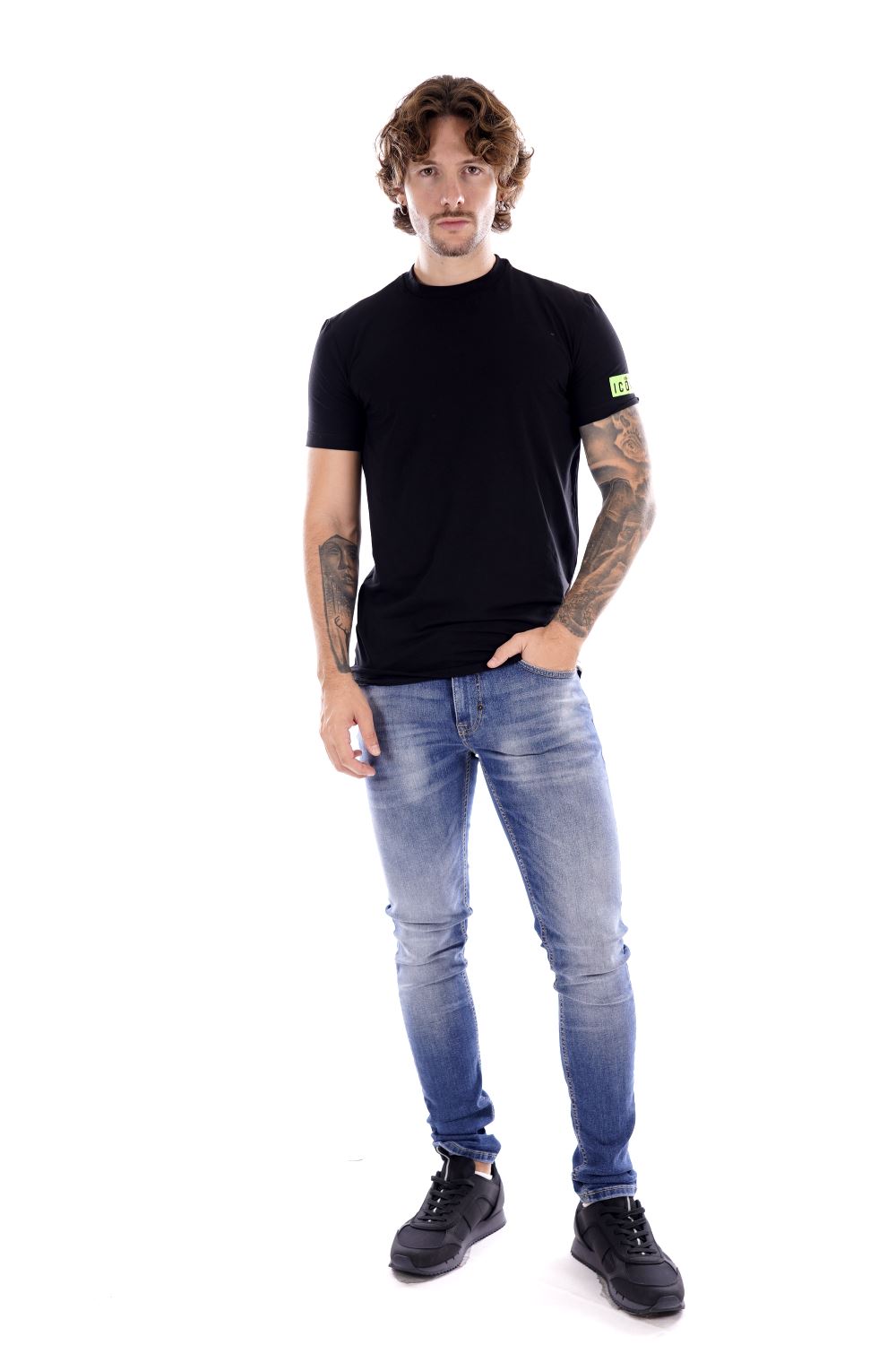 Dsquared2 T-Shirt Nera Da Uomo