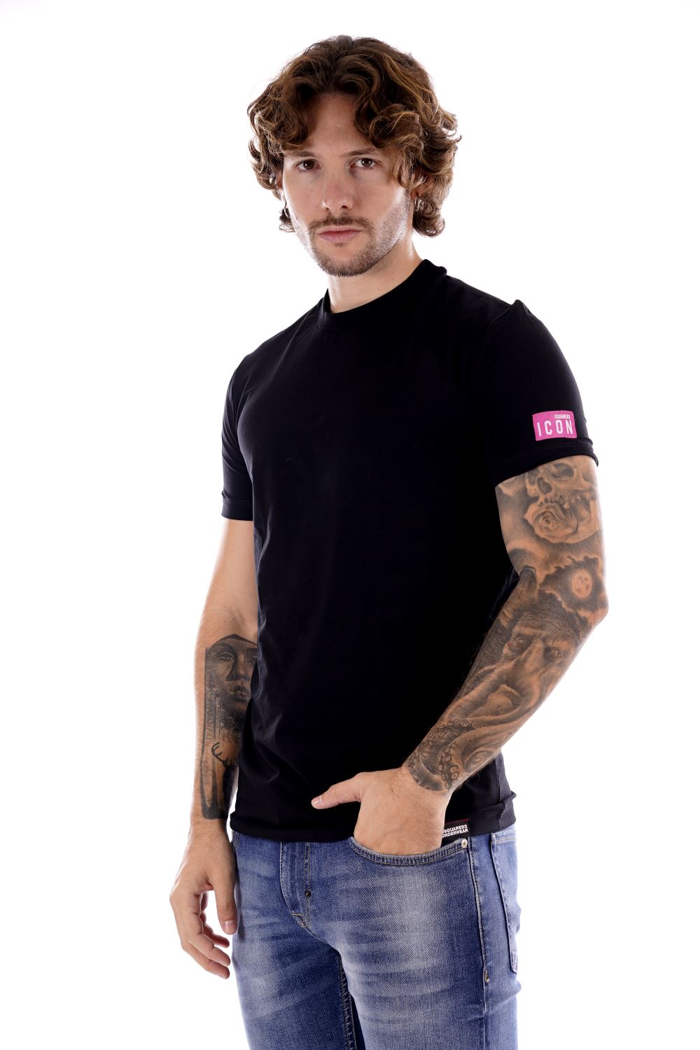 Dsquared2 T-Shirt Nera Da Uomo