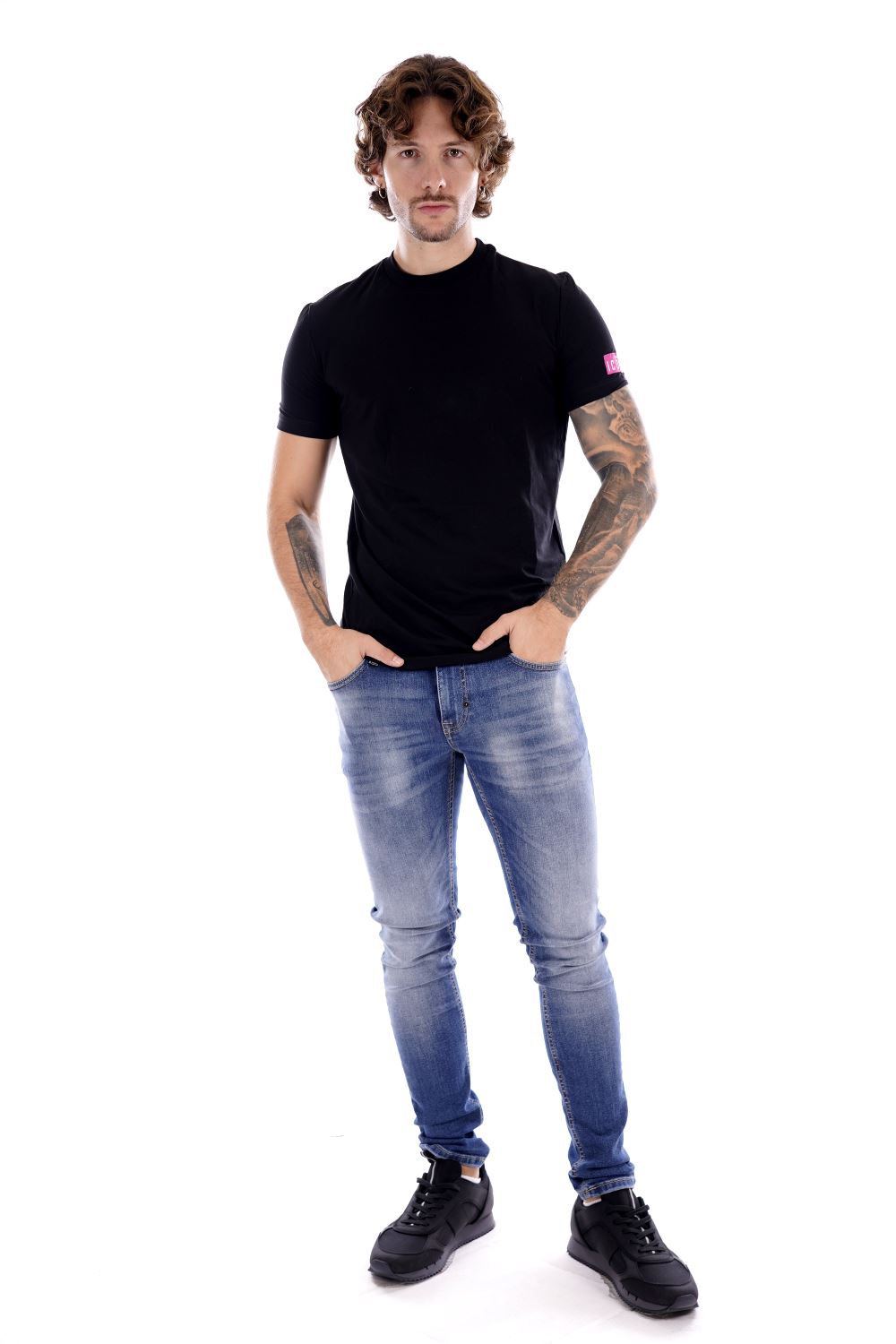 Dsquared2 T-Shirt Nera Da Uomo