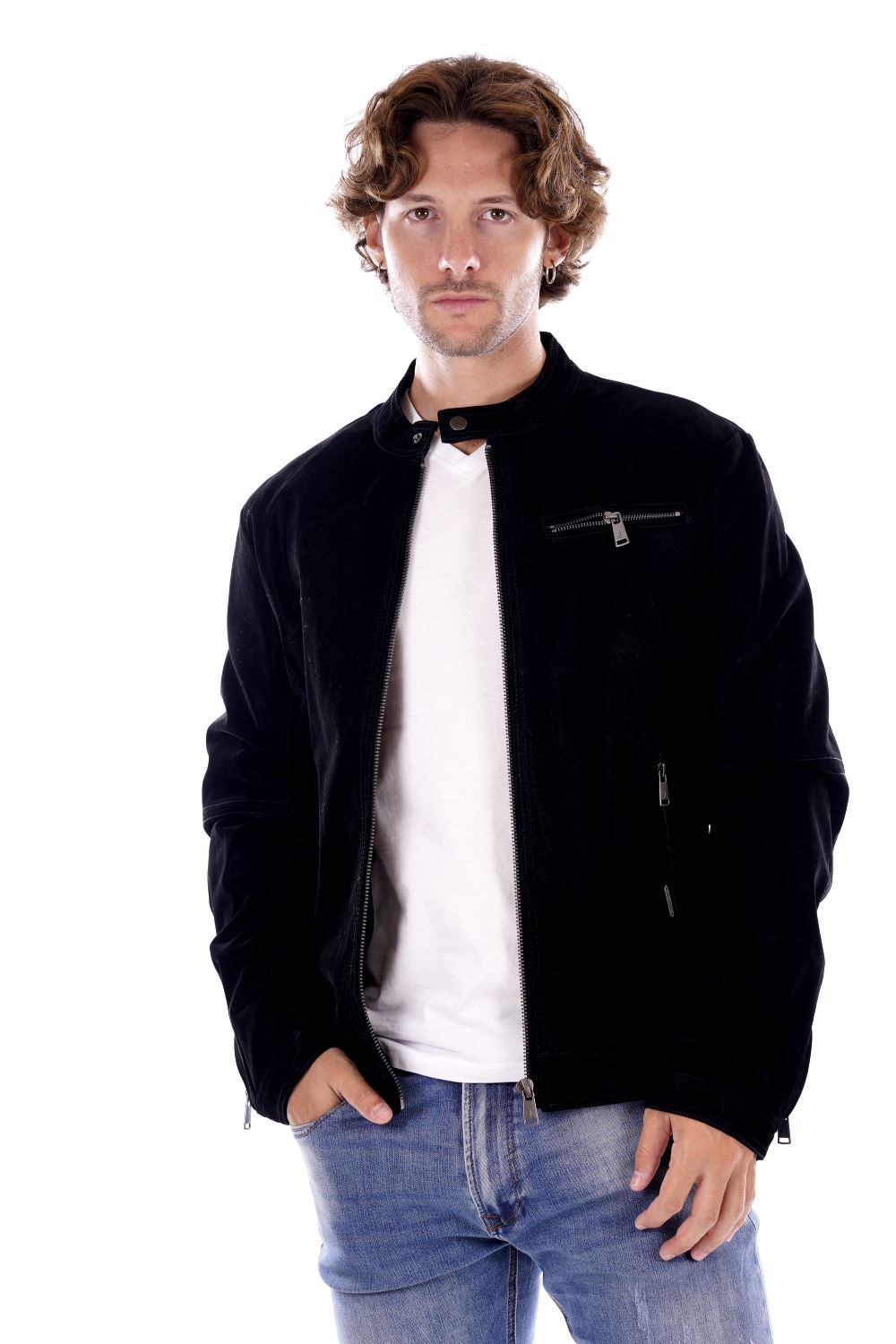 Gianni Lupo Giubbino Nero Da Uomo
