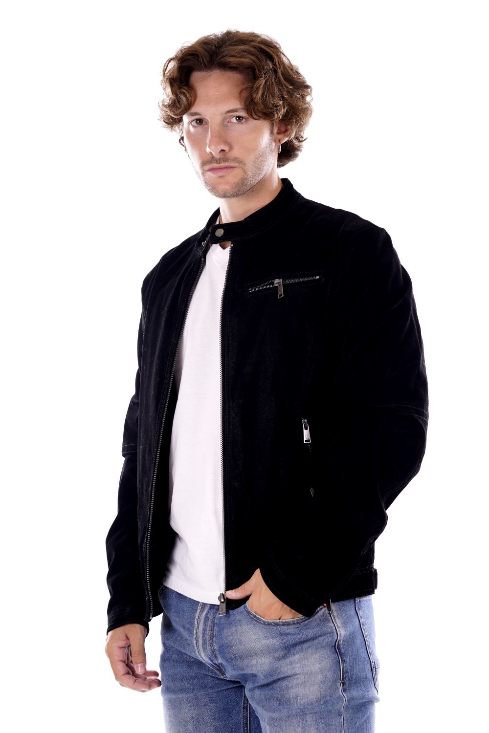 Gianni Lupo Giubbino Nero Da Uomo