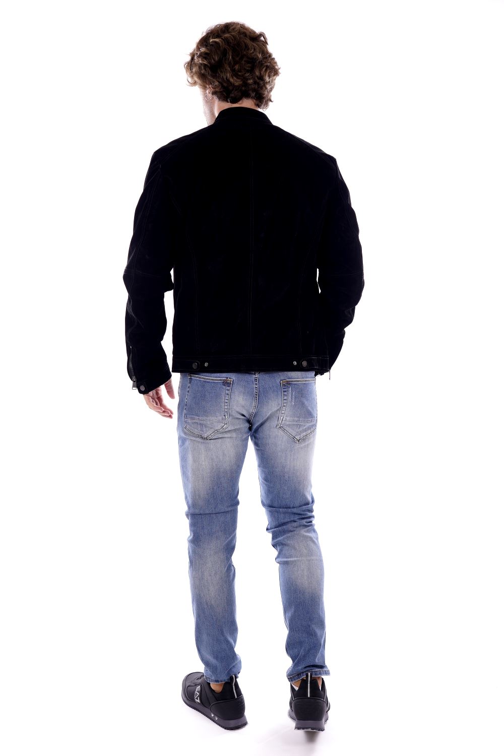 Gianni Lupo Giubbino Nero Da Uomo