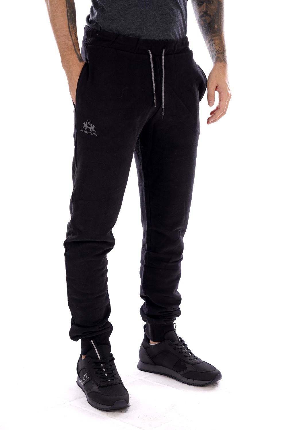 La Martina Pantalone Nero Da Uomo