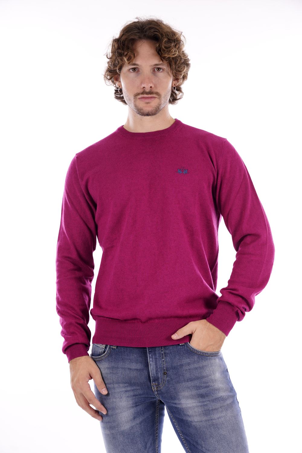 La Martina Maglione Bordeaux Da Uomo