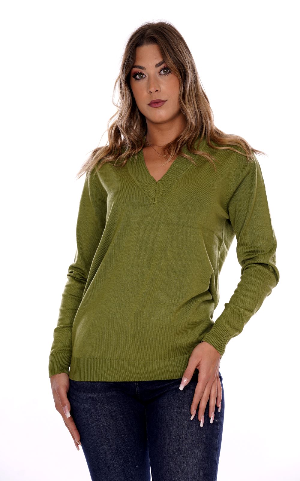 Lizalu Maglione Verde Da Donna