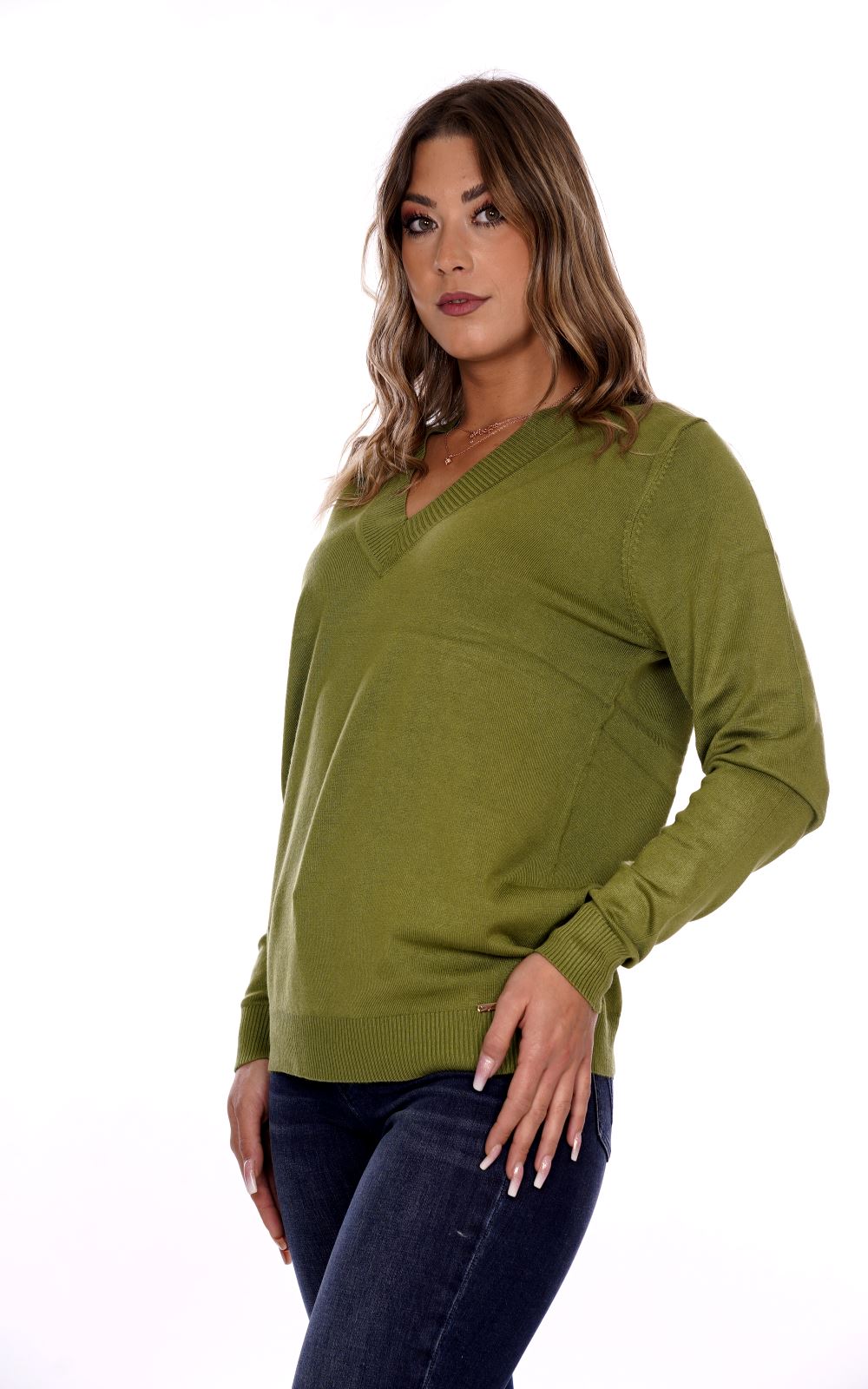 Lizalu Maglione Verde Da Donna