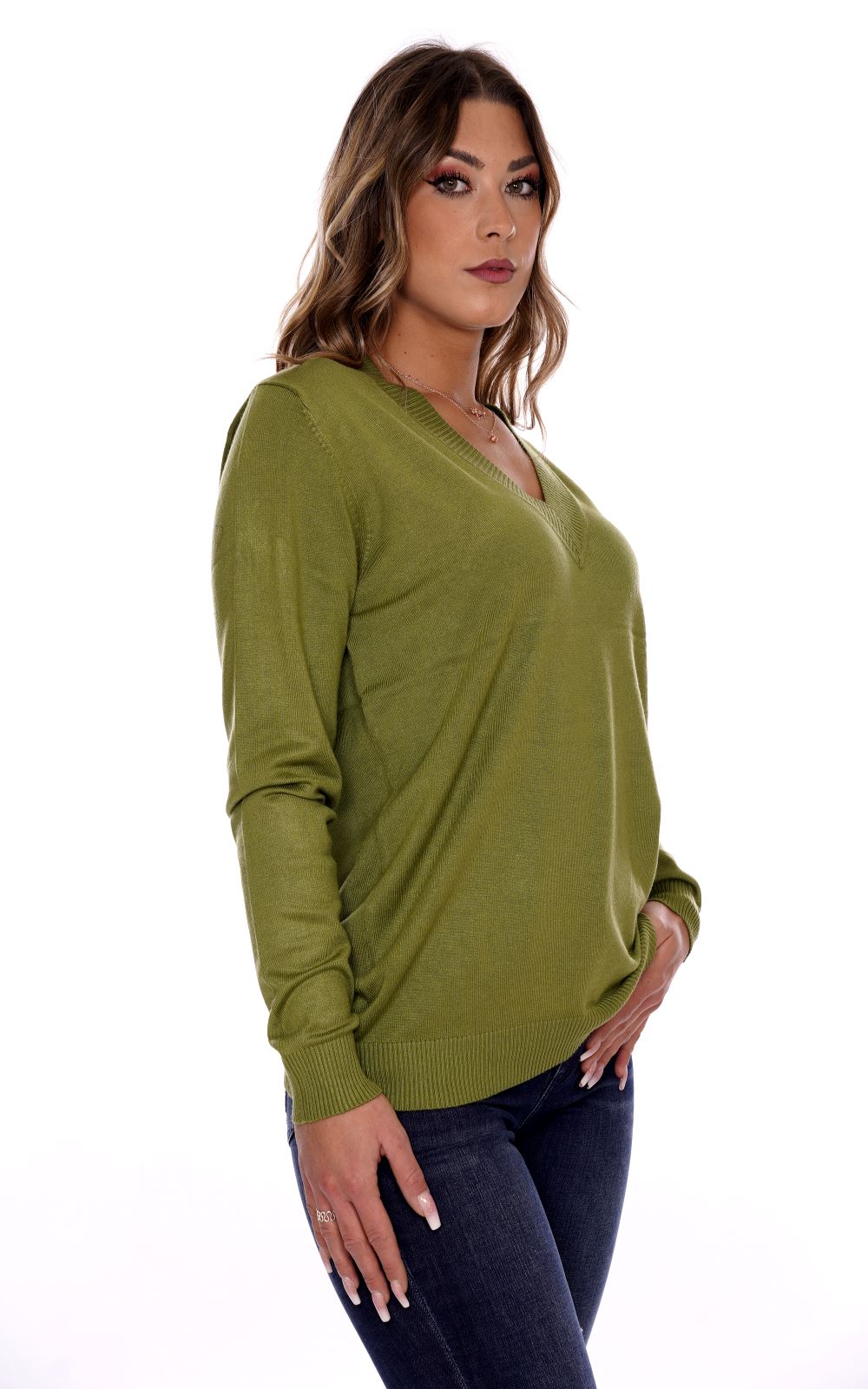 Lizalu Maglione Verde Da Donna