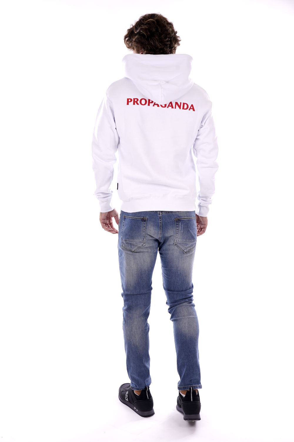 Propaganda Felpa Bianca Da Uomo