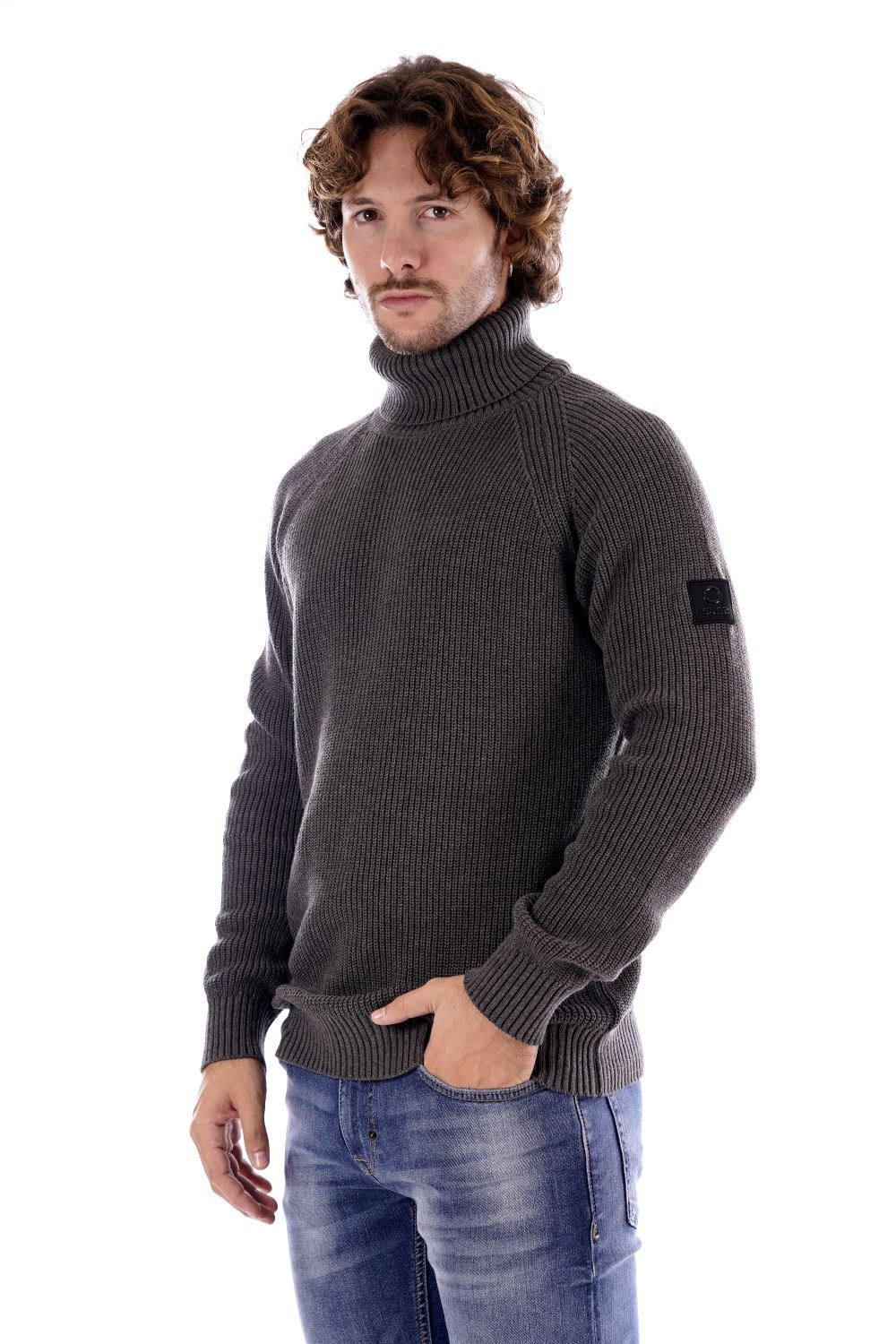Suns Maglione Grigio Da Uomo