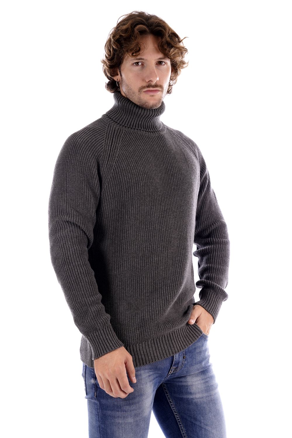 Suns Maglione Grigio Da Uomo