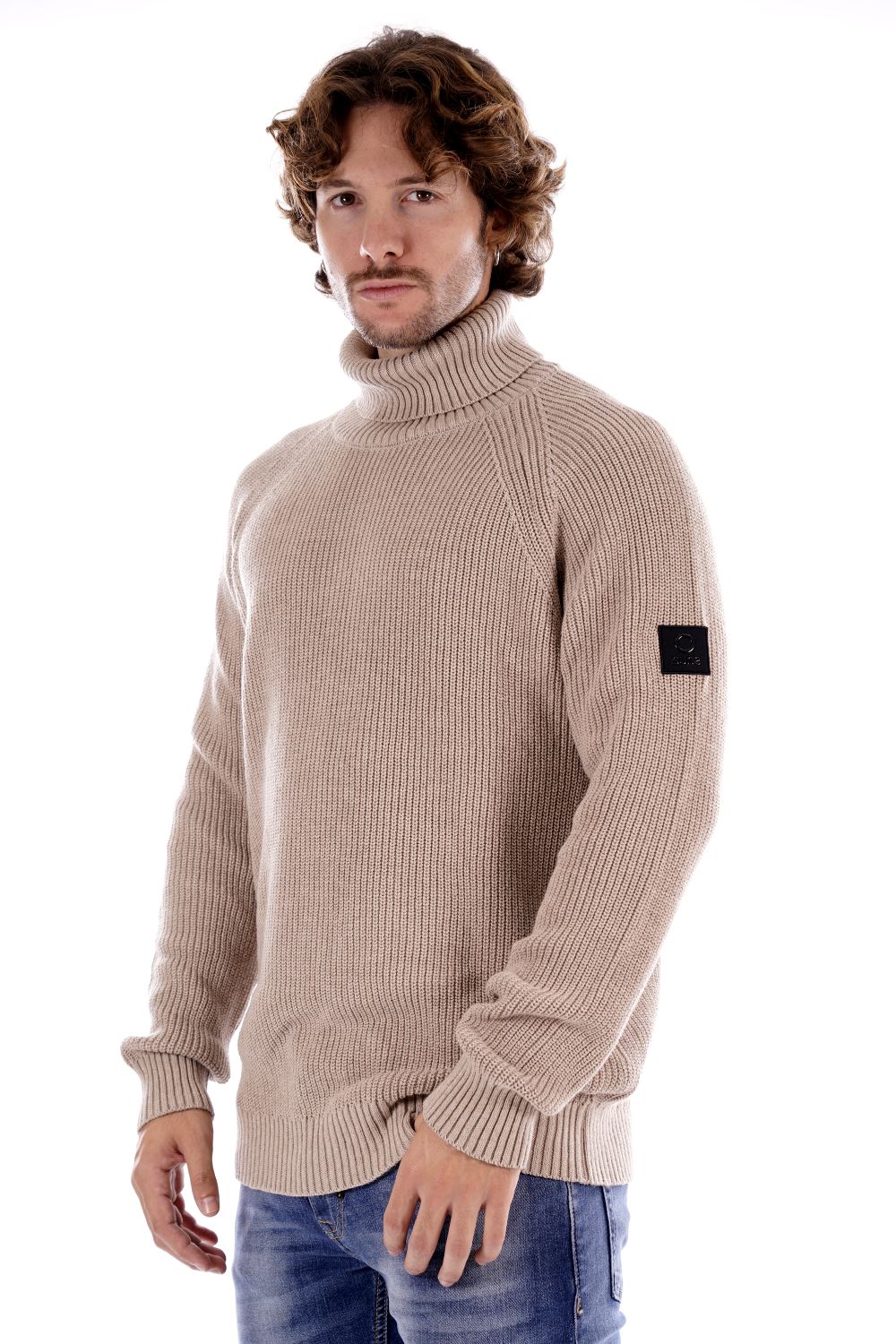 Suns Maglione Beige Da Uomo