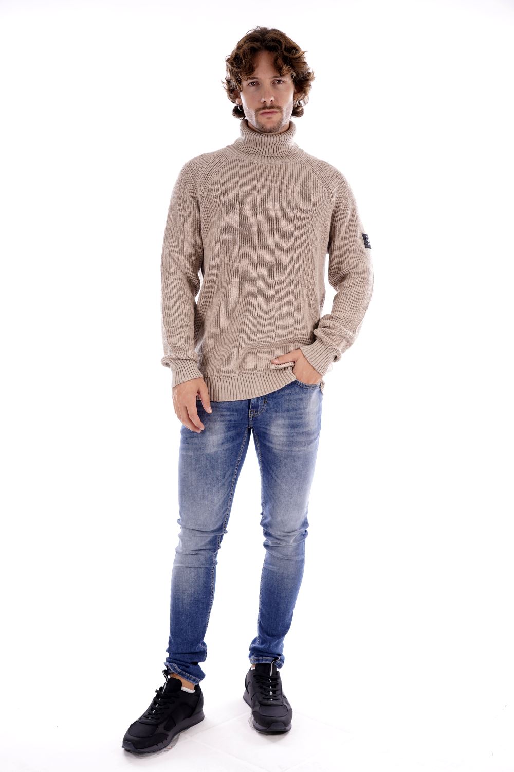 Suns Maglione Beige Da Uomo