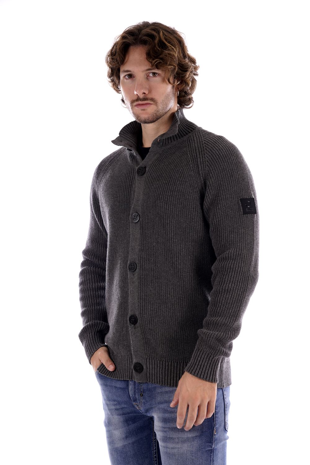 Suns Maglione Grigio Da Uomo