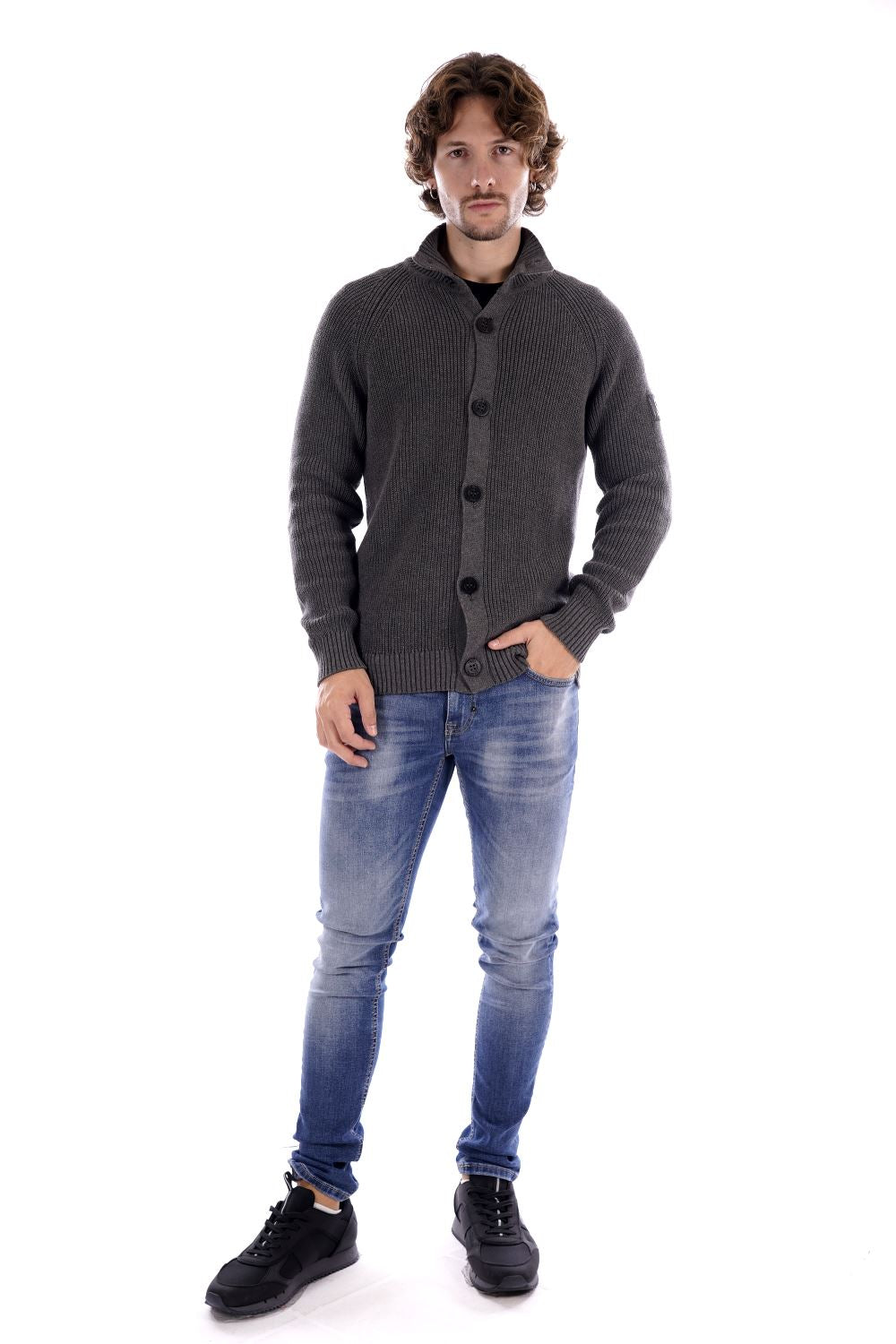 Suns Maglione Grigio Da Uomo