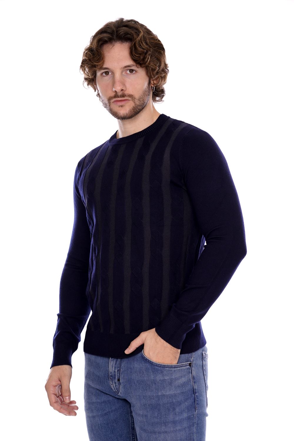 Take Two Maglione Blu Da Uomo