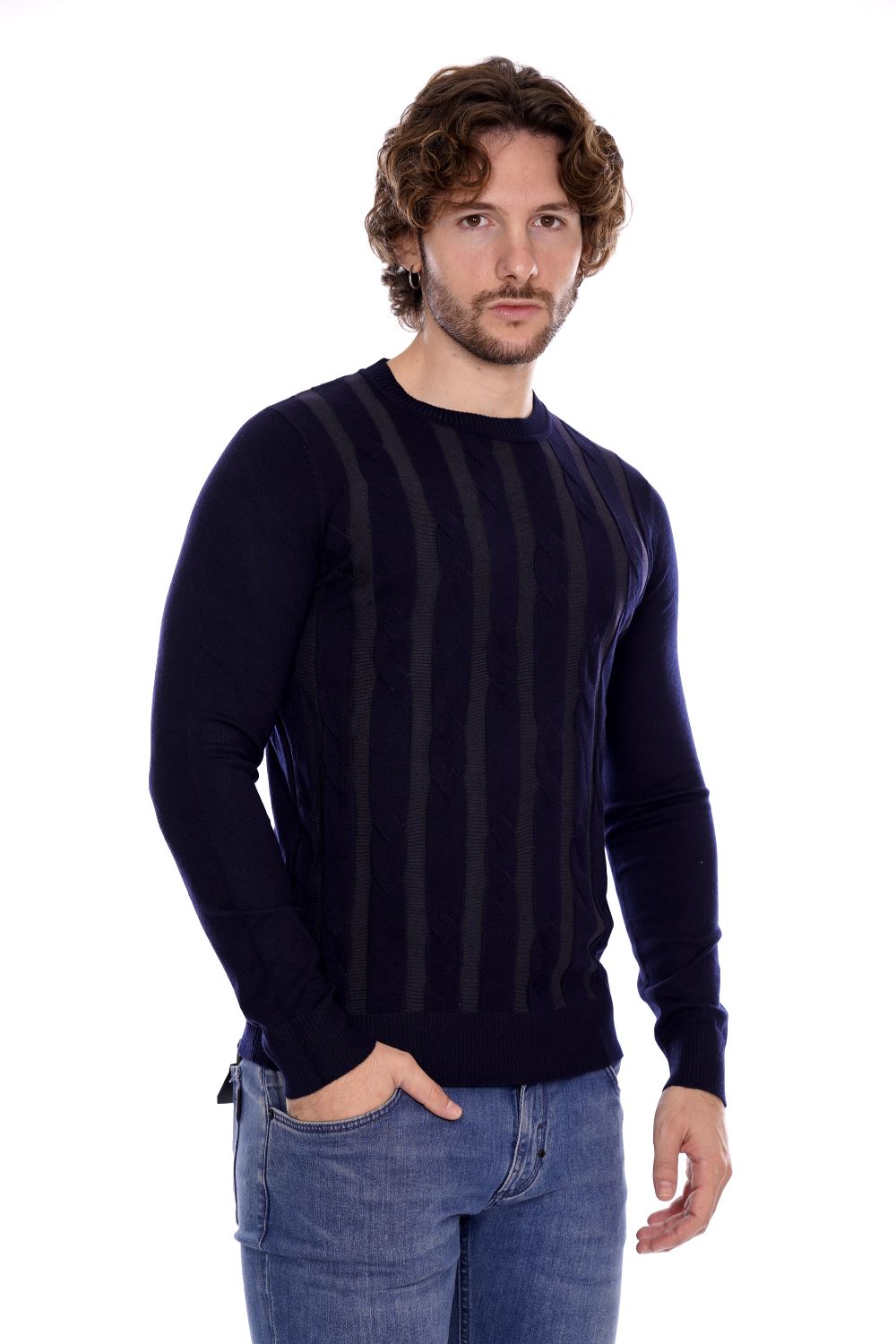 Take Two Maglione Blu Da Uomo