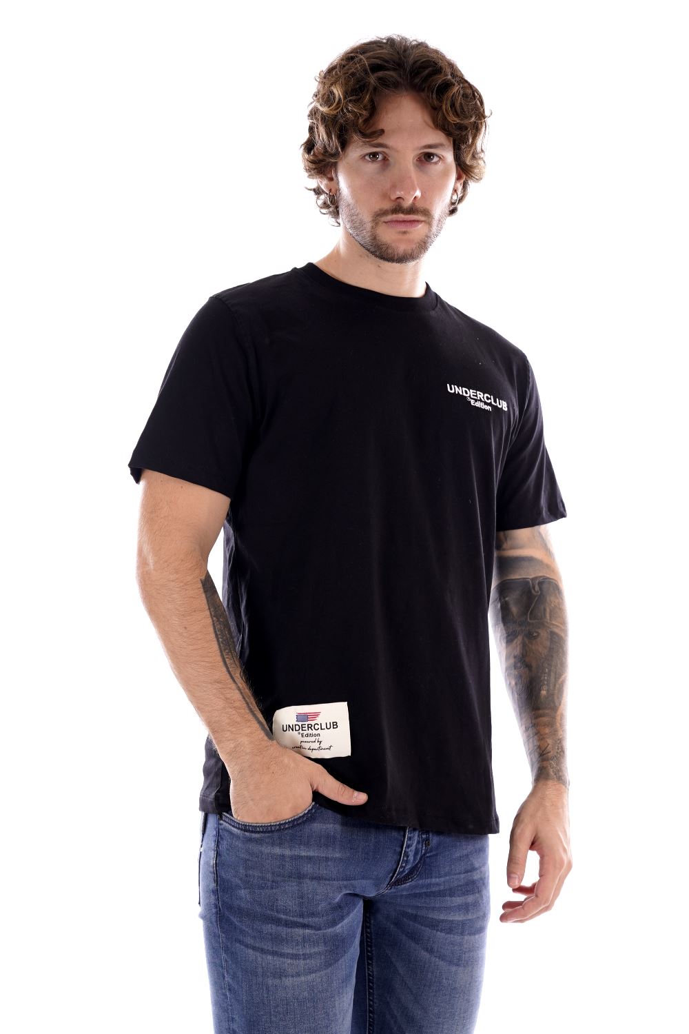 Under Club T-shirt Nera Da Uomo