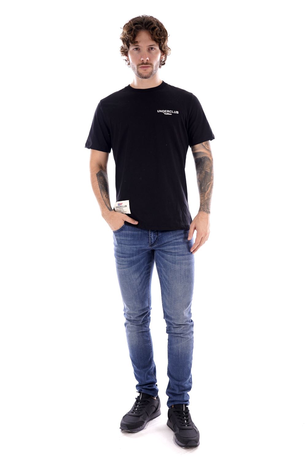 Under Club T-shirt Nera Da Uomo