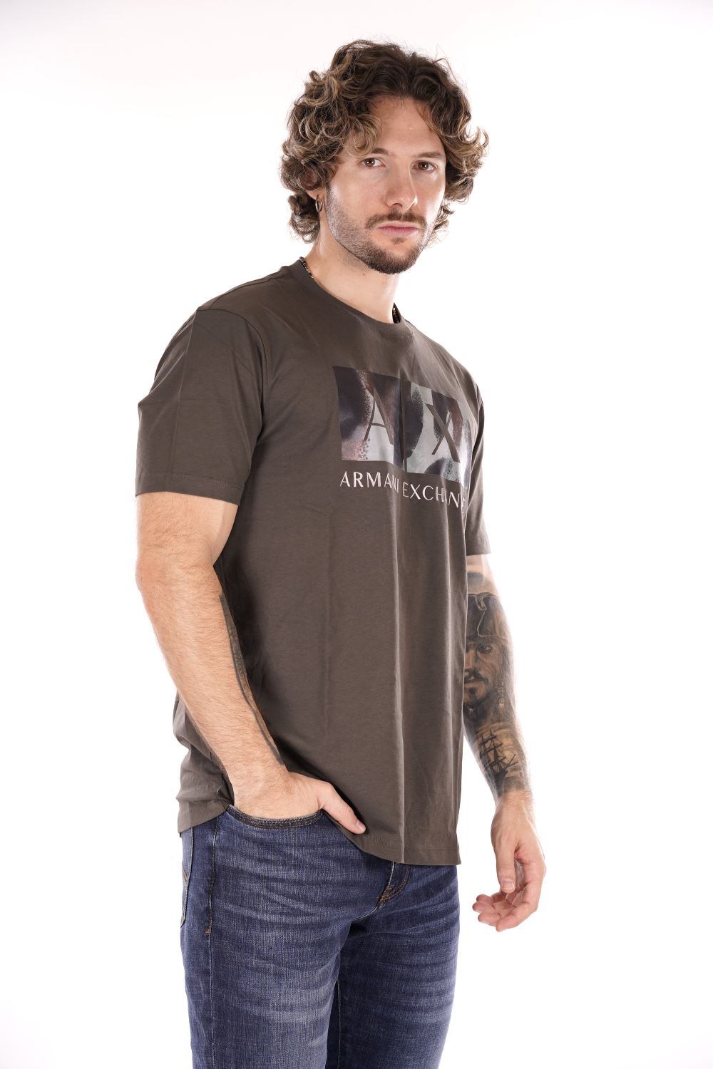 T-shirt ARMANI EXCHANGE da Uomo - verde 6DZTHFZJH4Z1897 VERDE