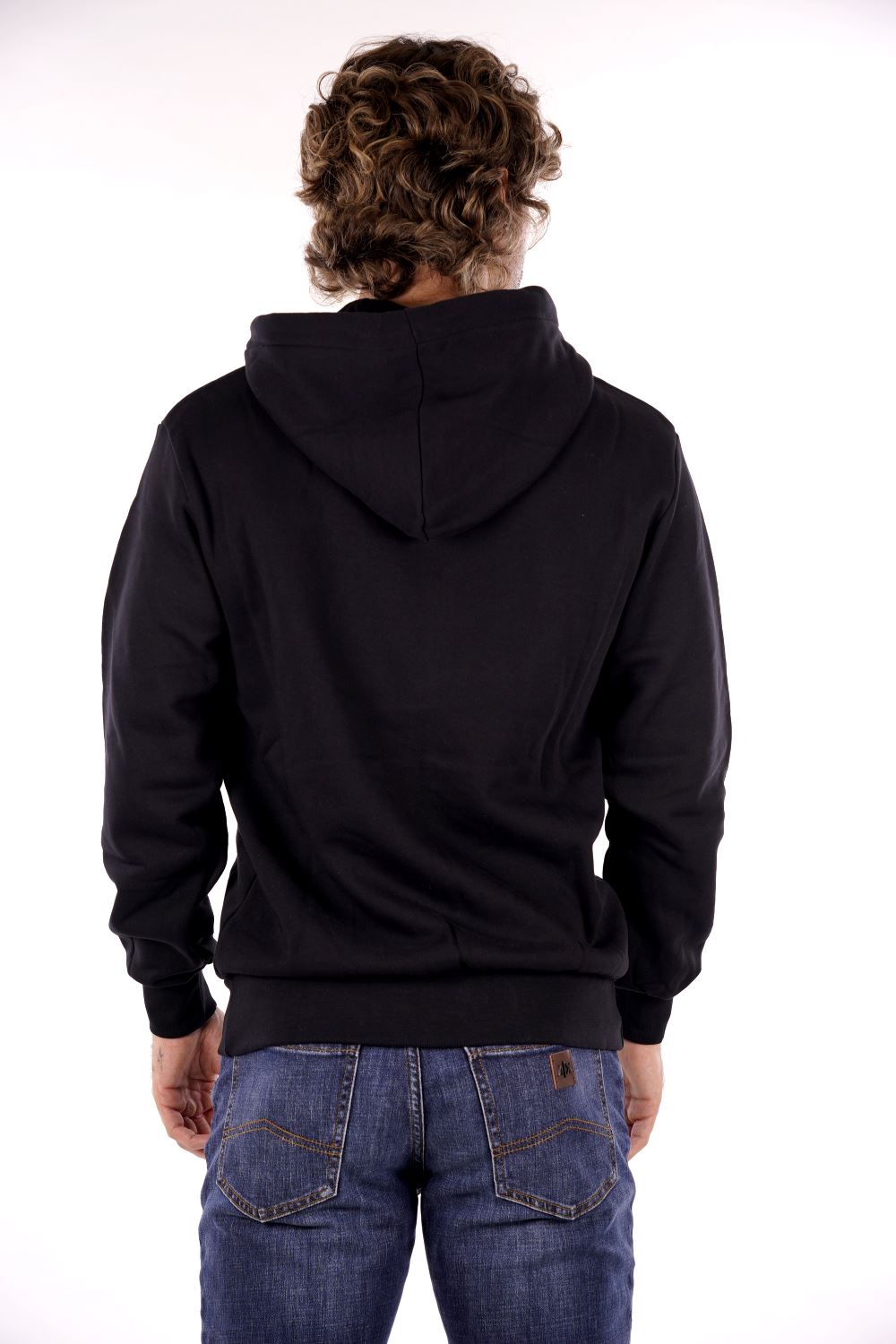 Felpa full zip cappuccio DS2 da Uomo - nero FW24220NERO