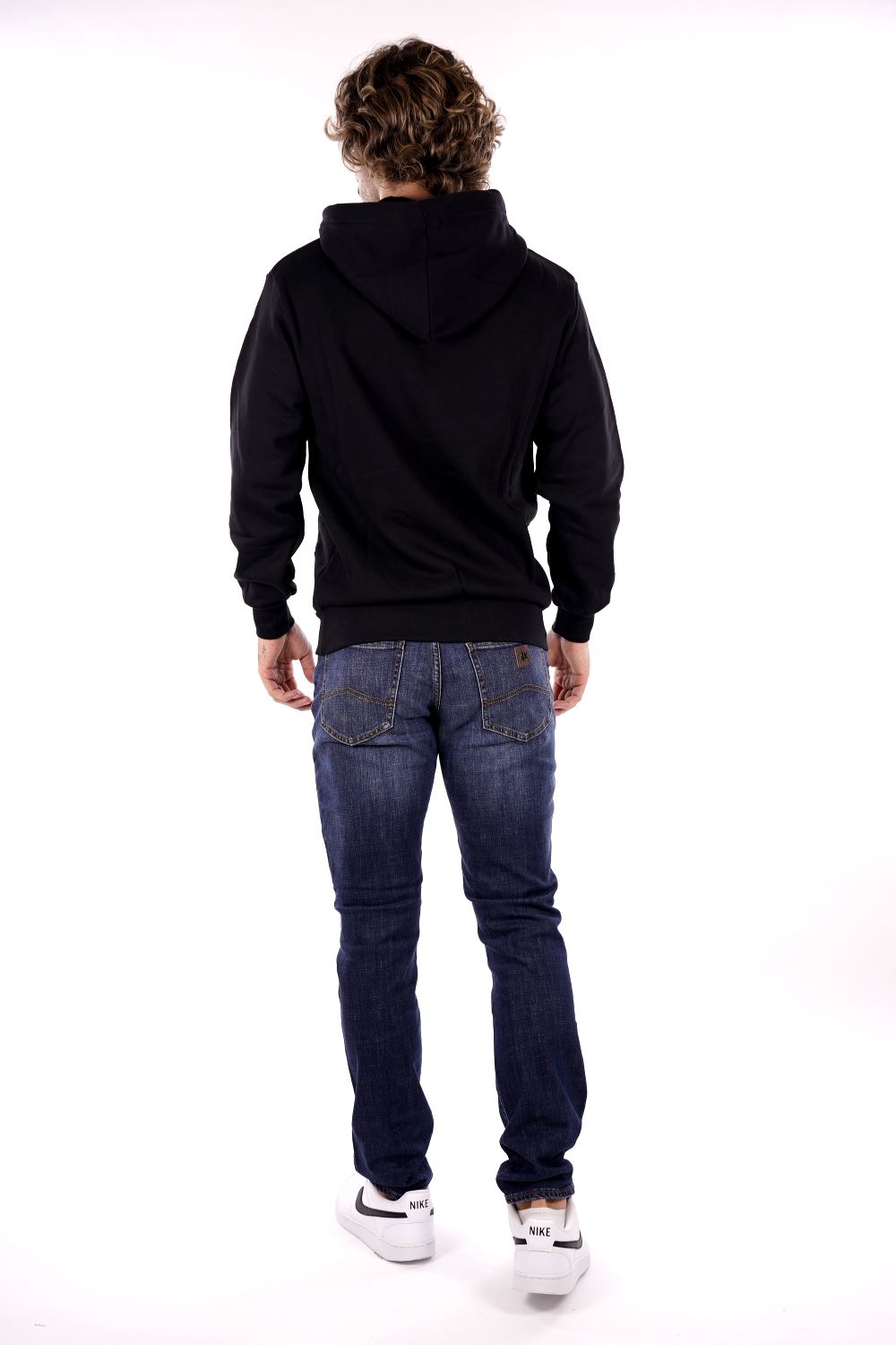 Felpa full zip cappuccio DS2 da Uomo - nero FW24220NERO