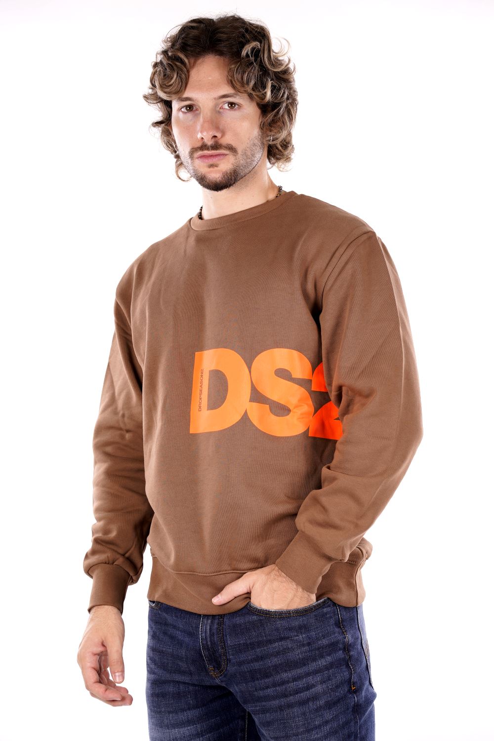 Felpa giro DS2 da Uomo - marrone FW24237MARRONE