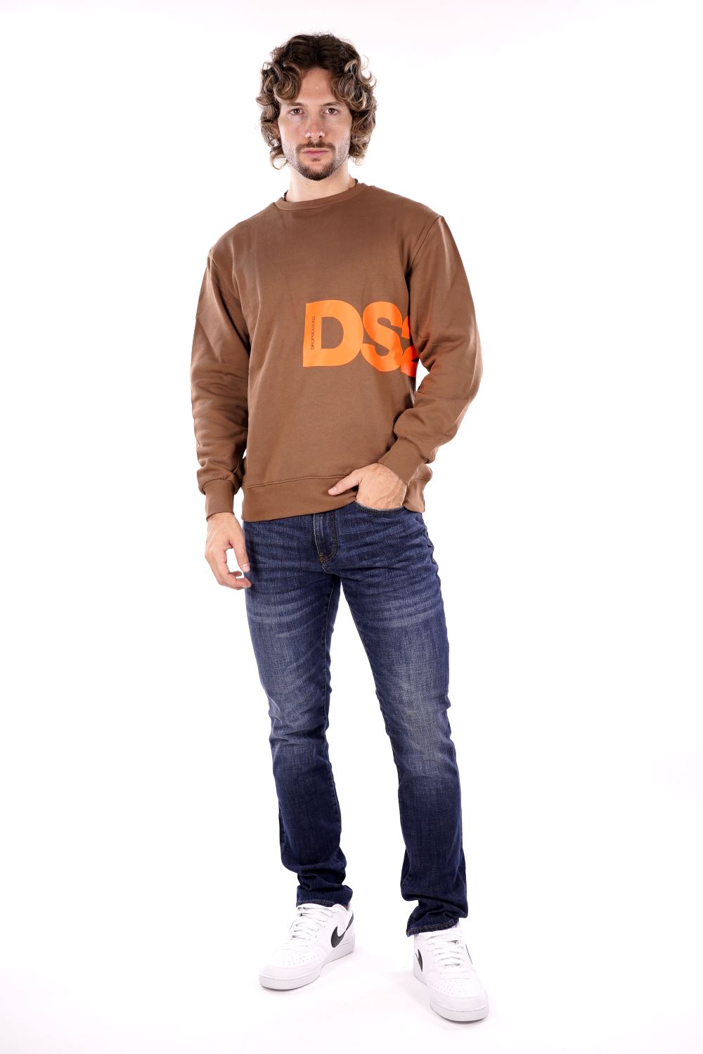 Felpa giro DS2 da Uomo - marrone FW24237MARRONE