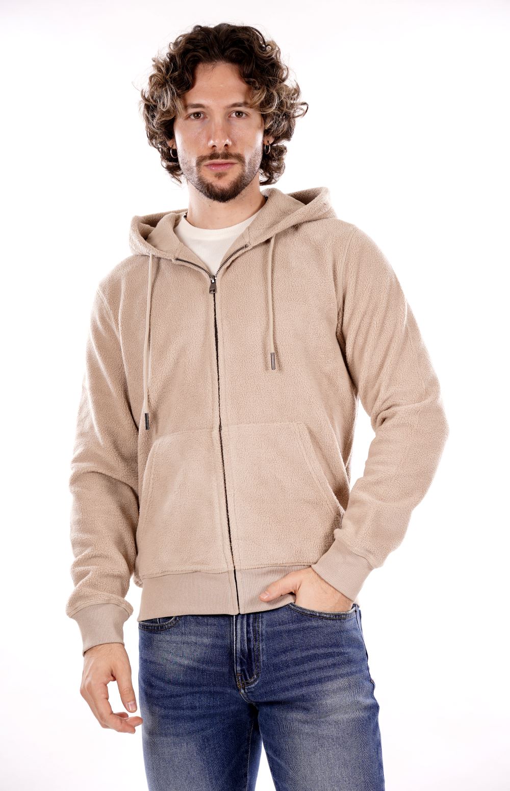 Felpa GIANNI LUPO da Uomo - beige GL2001F-F24BEIGE