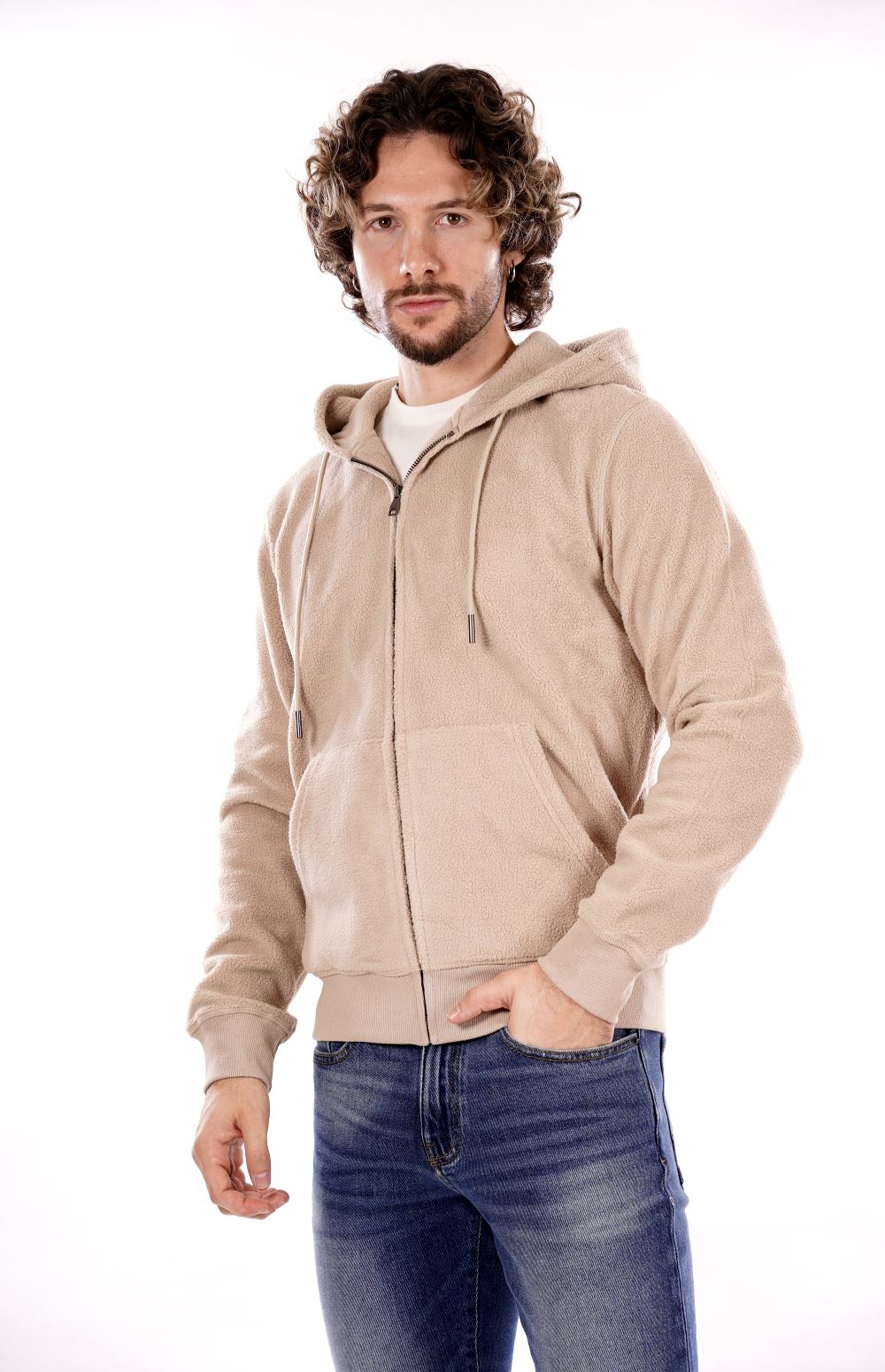 Felpa GIANNI LUPO da Uomo - beige GL2001F-F24BEIGE