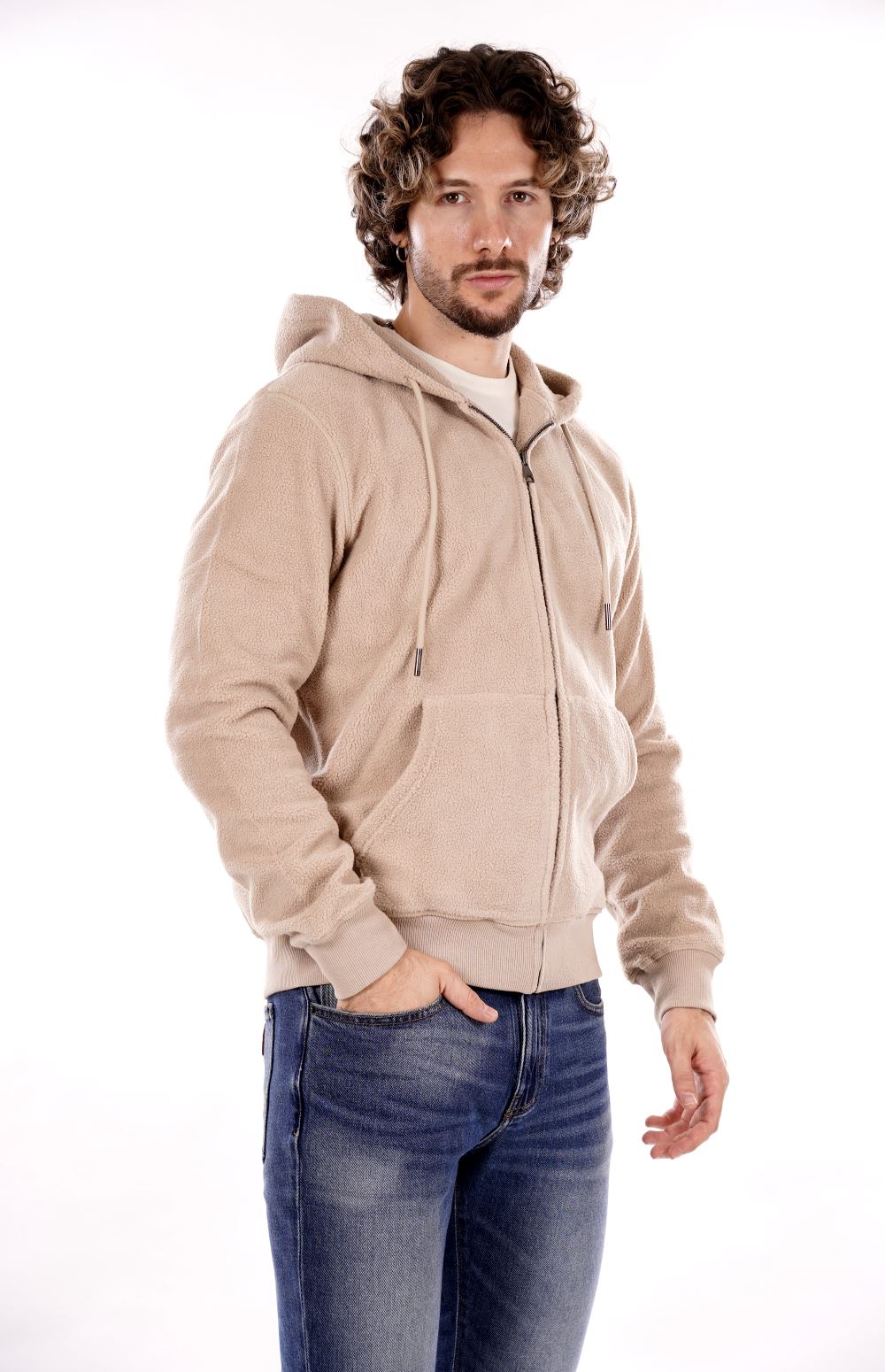 Felpa GIANNI LUPO da Uomo - beige GL2001F-F24BEIGE